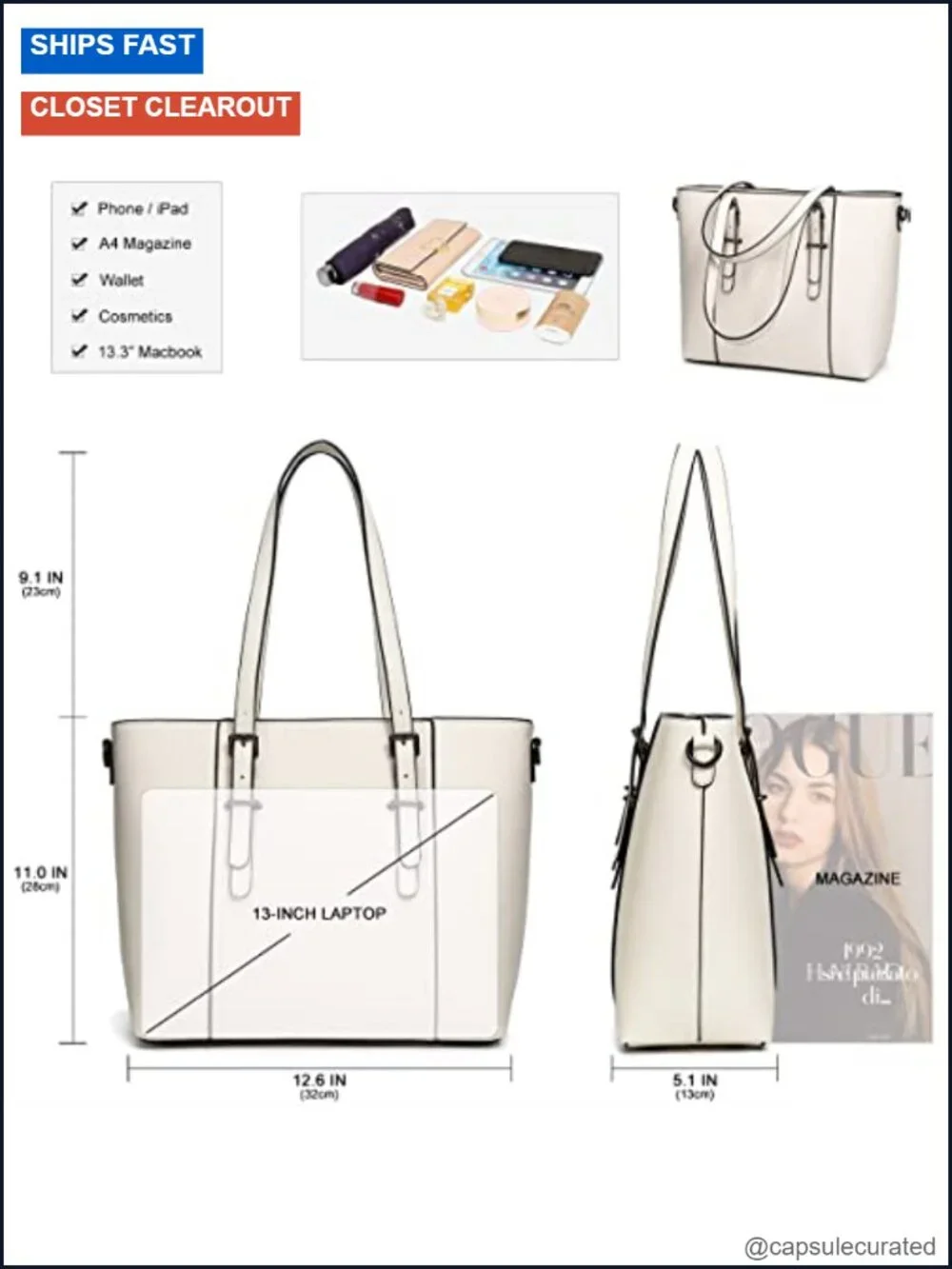 Women's Satchel Handbag Tote Shoulder Bag Adjustable Crossbody Faux Leather